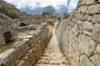 Paredes de Machu Picchu, ciudadela de la cultura incaica en Cusco, Perú