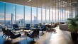 © Sariyono - A Business Lounge Offering a Stunning City View Through Floor-to-Ceiling Windows