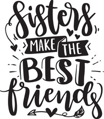 Wall Mural - friendship svg design, besties friends quotes, typography t-shirt design vector, isolated on white b