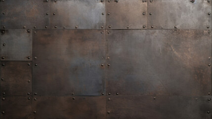 Wall made of old steel plates