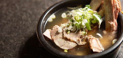 Canvas Print - Short Rib Soup in a Hot Pot 