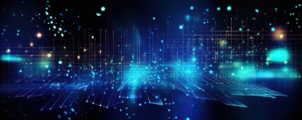 digital background in blue color. generative ai