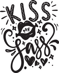 Wall Mural - Sassy t- shirt design, Hand drawn lettering phrase isolated on for Cutting Machine, Silhouette Cameo, Cricut, Vector illustration Template white background
