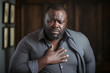 © 20s to 90s - Ill man suffering with heart disease symptoms