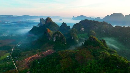 Wall Mural - Rice terraces near Doi Tapang viewpoint in Chumphon, Thailand