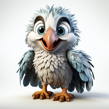 3d Cartoon Cute Vulture
