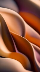 Wall Mural - brown drapery Silk fabric in the wind. animation of flowing waving surface luxury brown cloth motion. Abstract Smooth Waving Surface. Smooth hypnotic waves.4k, vertical for mobile device