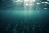 Fototapeta Łazienka - Blue ocean underwater generative AI