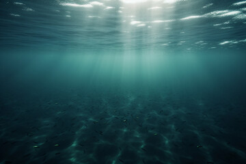 Canvas Print - blue ocean underwater generative ai