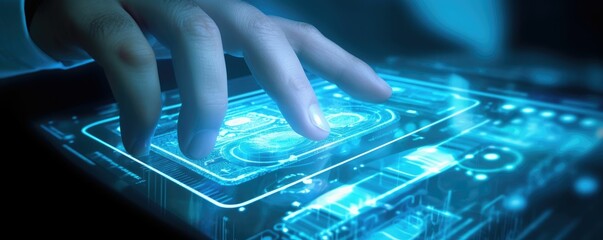 Biometric Identity, Handprint on Touchpad for Security
