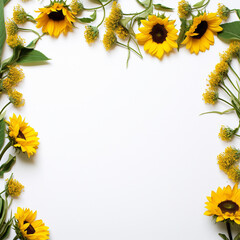 Wall Mural - Unlimited use sunflower border