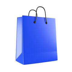 Wall Mural - Blue shopping bag. Concept of sale event or promotion great discount. 3d rendering.