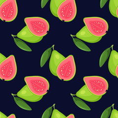 Wall Mural - Vector seamless pattern with fruits