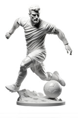 Wall Mural - Statue of a soccer player made of marble as a trophy - legend concept