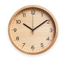 Wooden Clock Isolated On Png Transparent Background