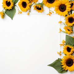 Wall Mural - Serene Sunflower Frame Aesthetic Beauty