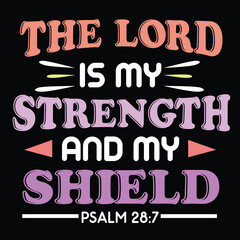 Wall Mural - bible verse psalms Lord shield christian quote svg. Created using Generative AI Technology