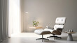 white armchair on the background of the wall interior consultation of a psychologist therapy.