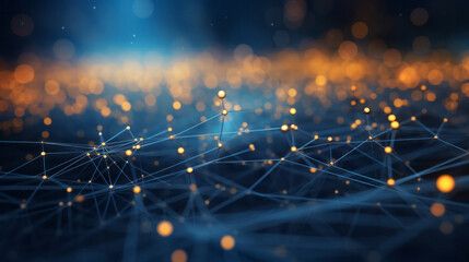 Digital information and global connection concept. Big data technology for cyber security