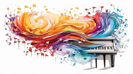 logo piano keys on a white background spectrum.