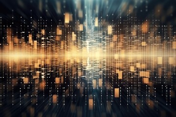 Abstract futuristic technology big data transfer or connecting. Generative AI