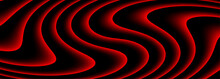 Abstract  Background With 3D Red Black Striped Pattern, Interesting Wavy Minimal Dark Background.