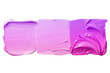 pink and purple acrylic oil paint brush stroke on transparent png background isolated