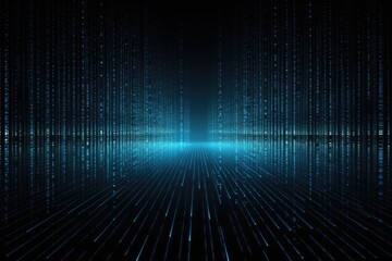 Abstract futuristic technology big data transfer or connecting. Generative AI
