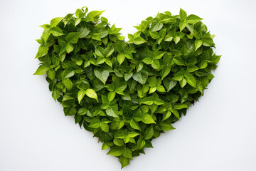 Wall Mural - heart shape made from leaves