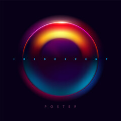 Wall Mural - bright round banner for poster design. abstract 3d geometric shape.