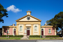 Morpeth Court House Now Museum With Clock On Historic Architecture