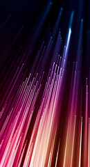 Wall Mural - led lights connected by dots, data connection by fibers for server.