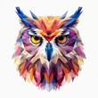 Owl low poly triangular design