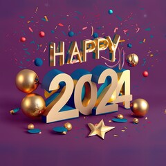 2024 happy new year with Generative AI.