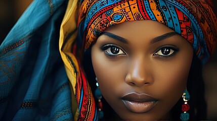 Canvas Print - Potrait Beautiful African Woman