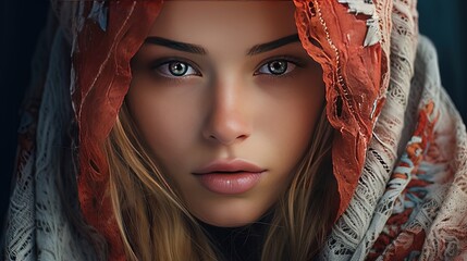 Poster - Beautiful Russian Woman Potrait