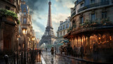 Fototapeta Paryż - Nostalgia for old Paris France