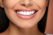 © Zenturio Designs - close up portrait of a woman smiling with clean white teeth. perfect image for dentist advertising or marketing campaign