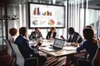 © PHAISITSAWAN - Business people group meeting in office. Professional businesswomen, businessmen, and office workers work in team conferences with project planning documents on the meeting table.