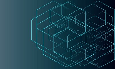 Wall Mural - AI generated illustration of a vibrant geometric design background