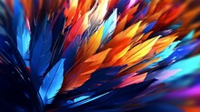 AI Generated Illustration Of A Vibrant Array Of Colorful Feathers Scattered In A Pile