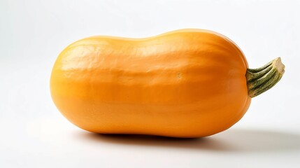 Poster - AI generated illustration of an orange squash on a white background