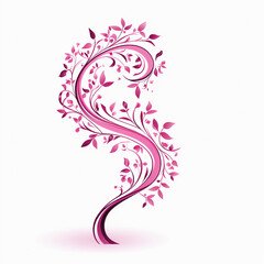 Wall Mural - Pink Ribbon for Love Hope and Strength