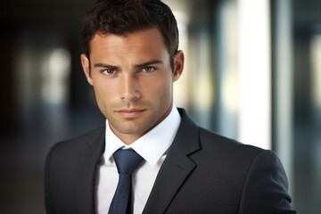 Wall Mural - Attractive businessman A powerful look - stock photography