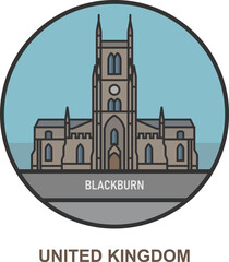 Wall Mural - Blackburn. Cities and towns in United Kingdom