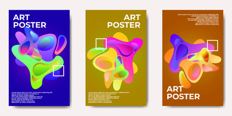 Wall Mural - Abstract cover and poster design with gradient and modern soft color