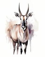 Sticker - Illustration of a vibrant antelope with a white background