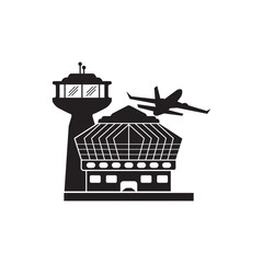 Wall Mural - Airport icon logo vector design template illustration