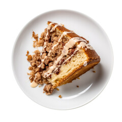 Wall Mural - A Slice of Coffee Cake Isolated on a Transparent Background