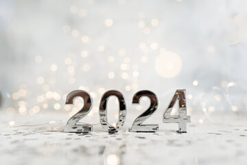 Wall Mural - 2024 text background. New year and business concept strategy.